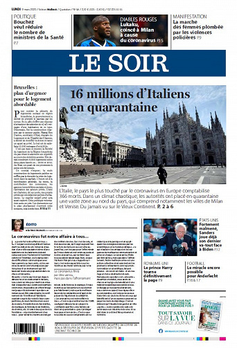Le Soir - Lundi 9 Mars 2020