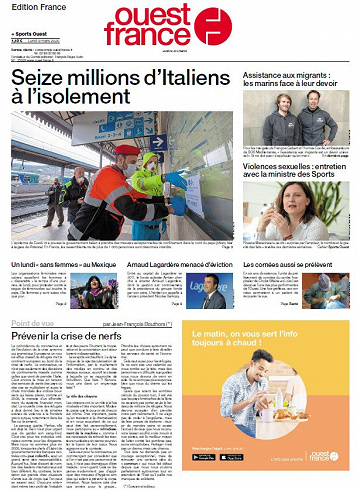 Ouest France - Lundi 9 Mars 2020