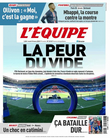 L’equipe du Mardi 10 Mars 2020