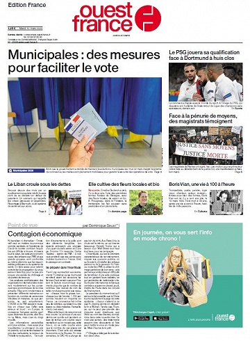 Ouest France - Mardi 10 Mars 2020