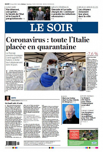 Le Soir - Mardi 10 Mars 2020