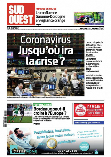 Sud Ouest Sud-Gironde - Mardi 10 Mars 2020