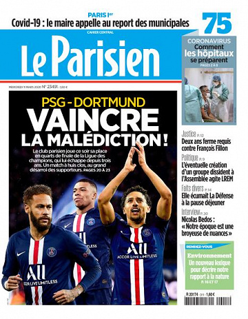 Le Parisien du Mercredi 11 Mars 2020