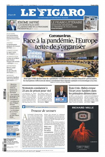 Le Figaro du Jeudi 12 Mars 2020