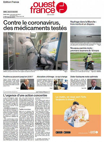 Ouest France - Jeudi 12 Mars 2020