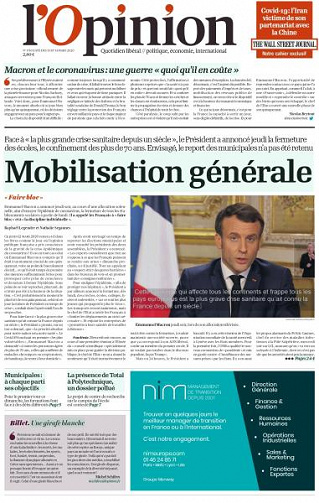 L’Opinion - 13-14 Mars 2020