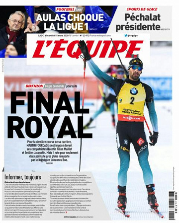 L’equipe du Dimanche 15 Mars 2020