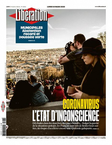 Libération du Lundi 16 Mars 2020