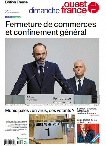 Ouest France - Dimanche 15 Mars 2020