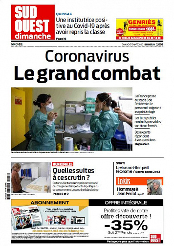 Sud Ouest Sud-Gironde - Dimanche 15 Mars 2020