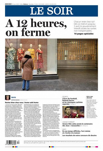Le Soir - 18 Mars 2020