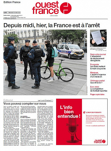 Ouest France - Mercredi 19 Mars 2020