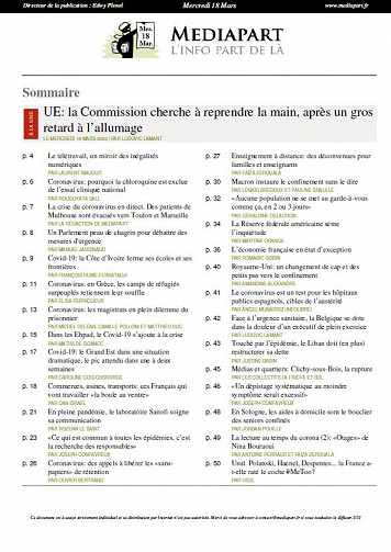 Mediapart - Mercredi 18 Mars 2020