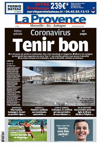 La Provence Marseille - Mercredi 18 Mars 2020
