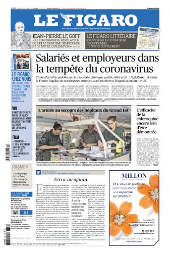 Le Figaro du Jeudi 19 Mars 2020