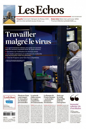 Les Echos du Jeudi 19 Mars 2020