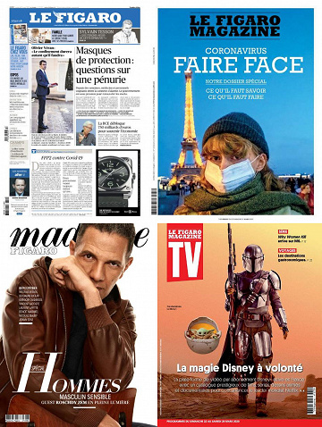 Pack Le Figaro et ses 3 suppléments - Vendredi 20 Mars 2020