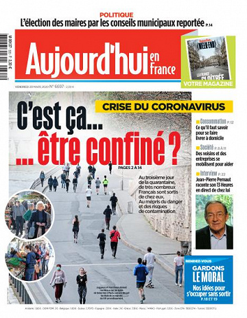 Aujourd’hui en France - 20 Mars 2020