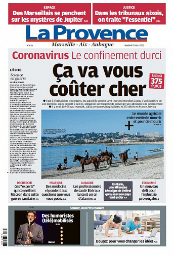 La Provence Marseille - Vendredi 20 Mars 2020