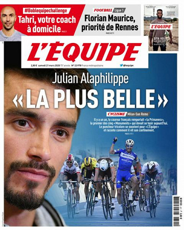 L’equipe du Samedi 21 Mars 2020