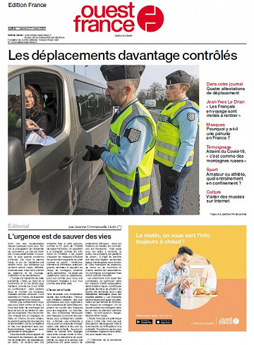 Ouest France - Samedi 21 Mars 2020