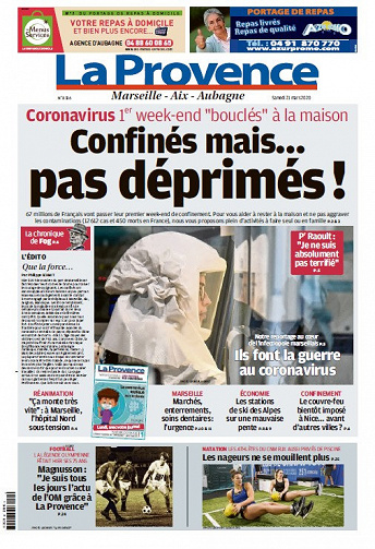 La Provence Marseille - Samedi 21 Mars 2020