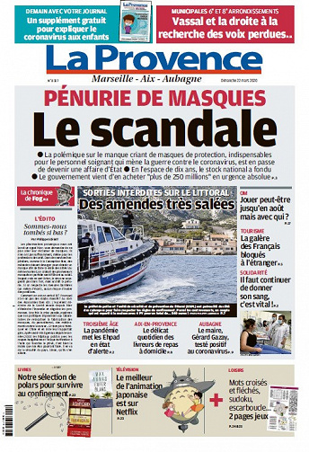 La Provence Marseille - Dimanche 22 Mars 2020