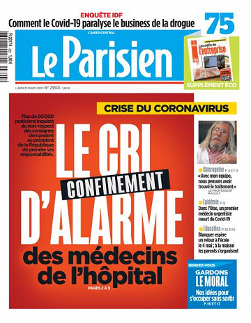 Le Parisien du Lundi 23 Mars 2020