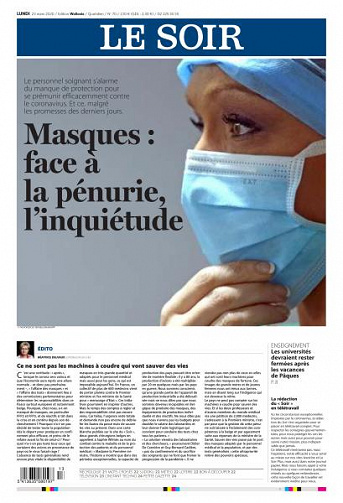 Le Soir - 23 Mars 2020
