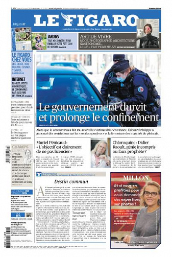 Le Figaro du Mardi 24 Mars 2020