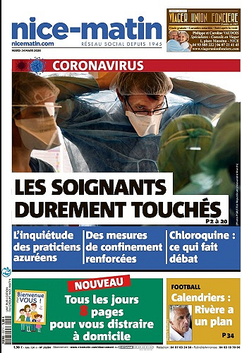 Nice Matin du mardi 24 mars 2020