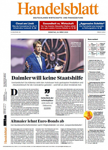 Handelsblatt - Dienstag, 24. März 2020