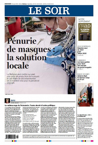 Le Soir - Mercredi 25 Mars 2020