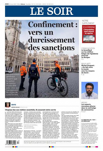 Le Soir - 26 Mars 2020