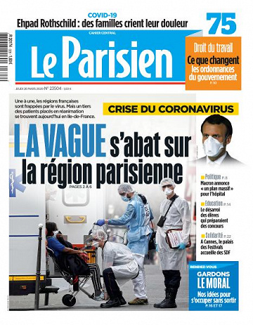 Le Parisien du Jeudi 26 Mars 2020