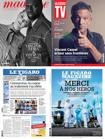 Pack Le Figaro et ses 3 suppléments - Vendredi 27 Mars 2020