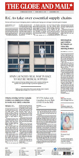 The Globe and Mail (CA) - Friday, March 27, 2020
