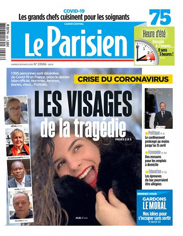 Le Parisien du Samedi 28 Mars 2020