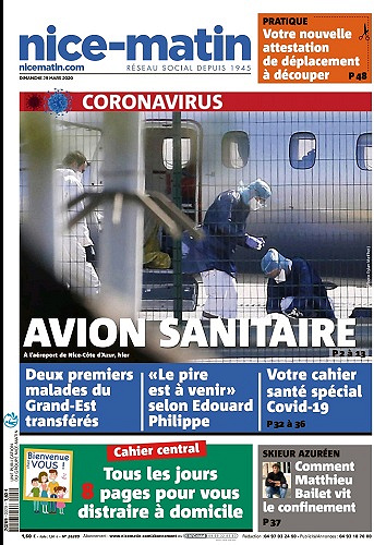 Nice Matin du dimanche 29 mars 2020
