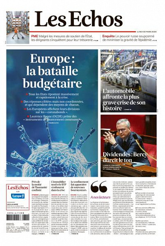 Les Echos du Lundi 30 Mars 2020