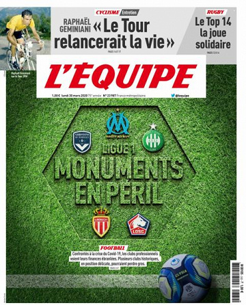 L’equipe du Lundi 30 Mars 2020