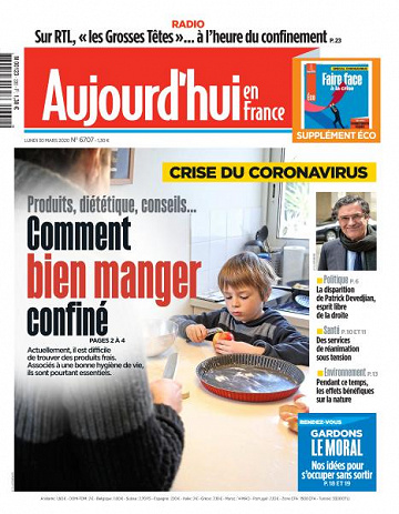 Aujourd’hui en France - 30 Mars 2020