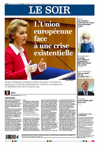 Le Soir - Lundi 30 Mars 2020