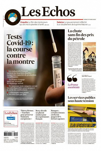 Les Echos du Mardi 31 Mars 2020