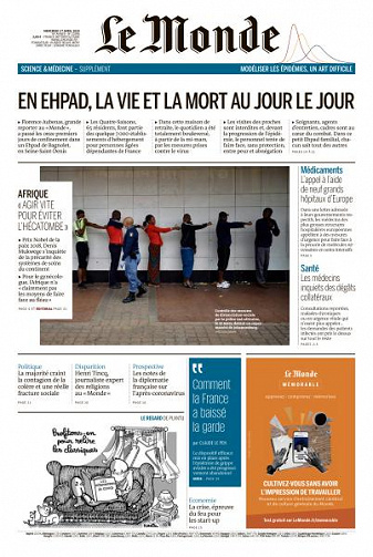 Le Monde du Mercredi 1er Avril 2020