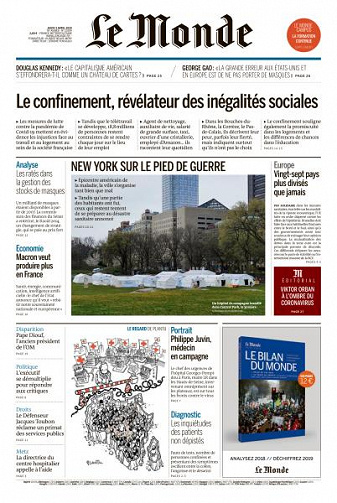 Le Monde du Jeudi 2 Avril 2020