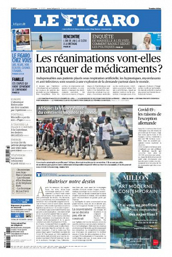 Le Figaro du Jeudi 2 Avril 2020