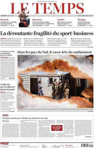 Le Temps - 2 Avril 2020