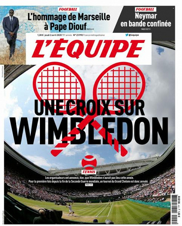 L’equipe du Jeudi 2 Avril 2020