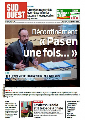 Sud Ouest - Jeudi 2 Avril 2020